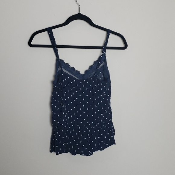 Hollister Navy and white polka dot tank - Picture 5 of 8